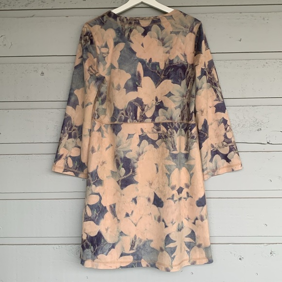 😍HOST PICK ANTHROPOLOGIE SOLITAIRE FAUX SUEDE FLORAL DUSTER/JACKET/COAT - Picture 9 of 11